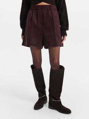 

Шорты мини из экозамши