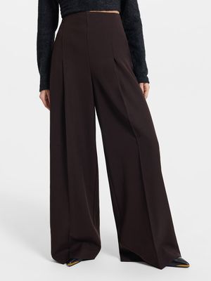 

Брюки-палаццо с высокой посадкой