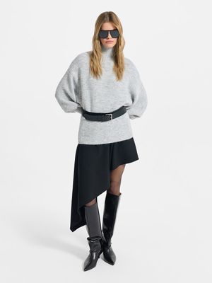 

Асимметричная юбка с шерстью