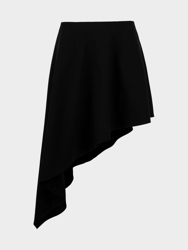 Асимметричная юбка с шерстью