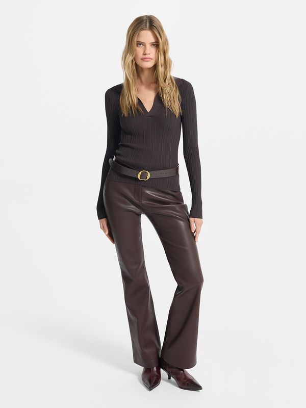 Брюки из экокожи