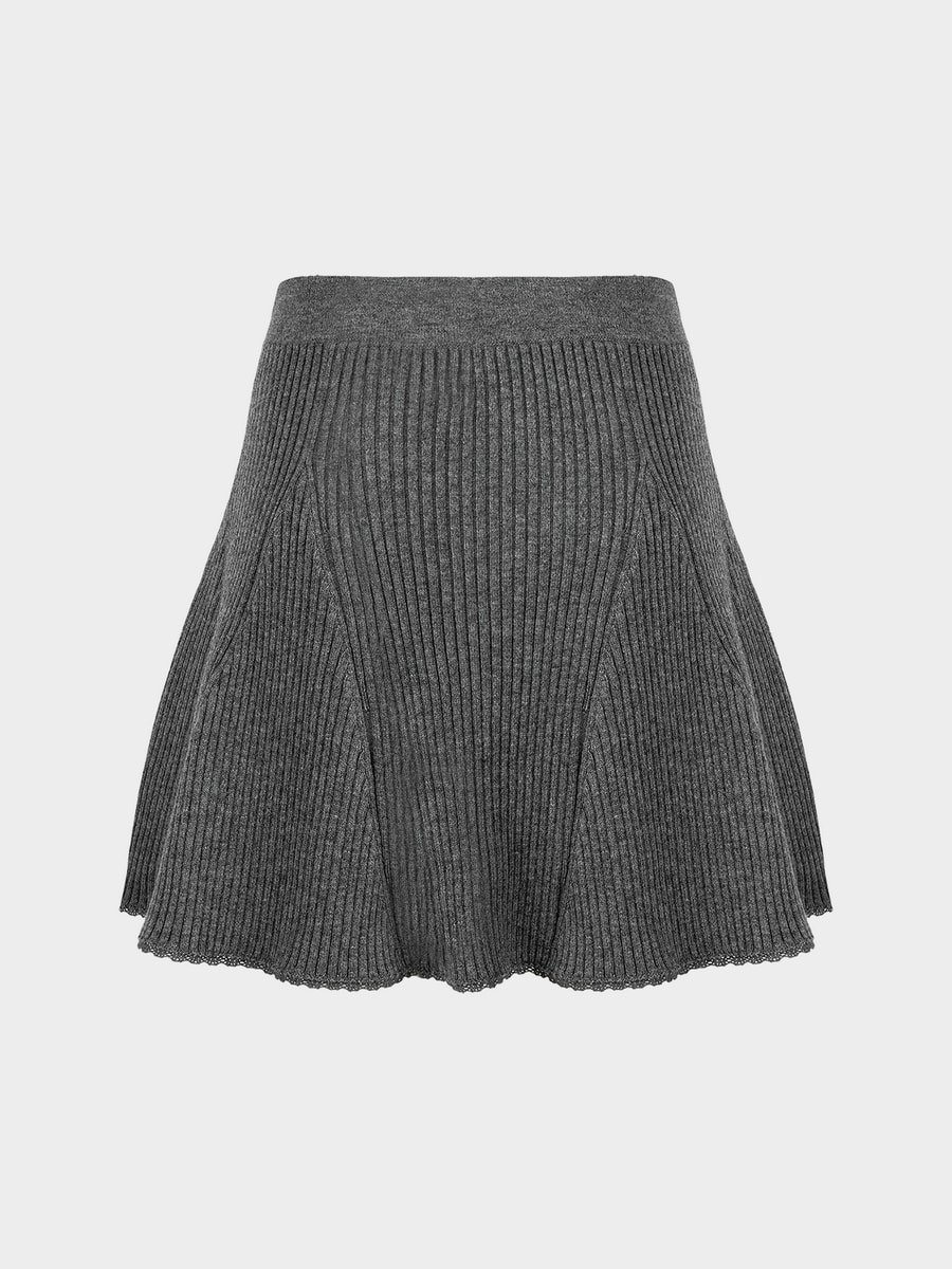 Трикотажная юбка с шерстью
