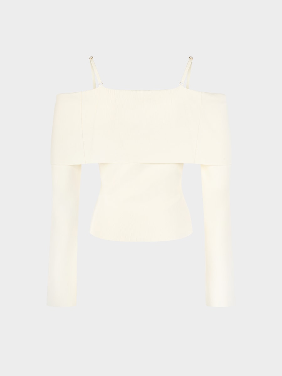 Джемпер с открытыми плечами