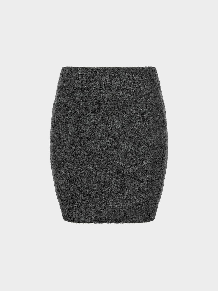 Трикотажная юбка с шерстью