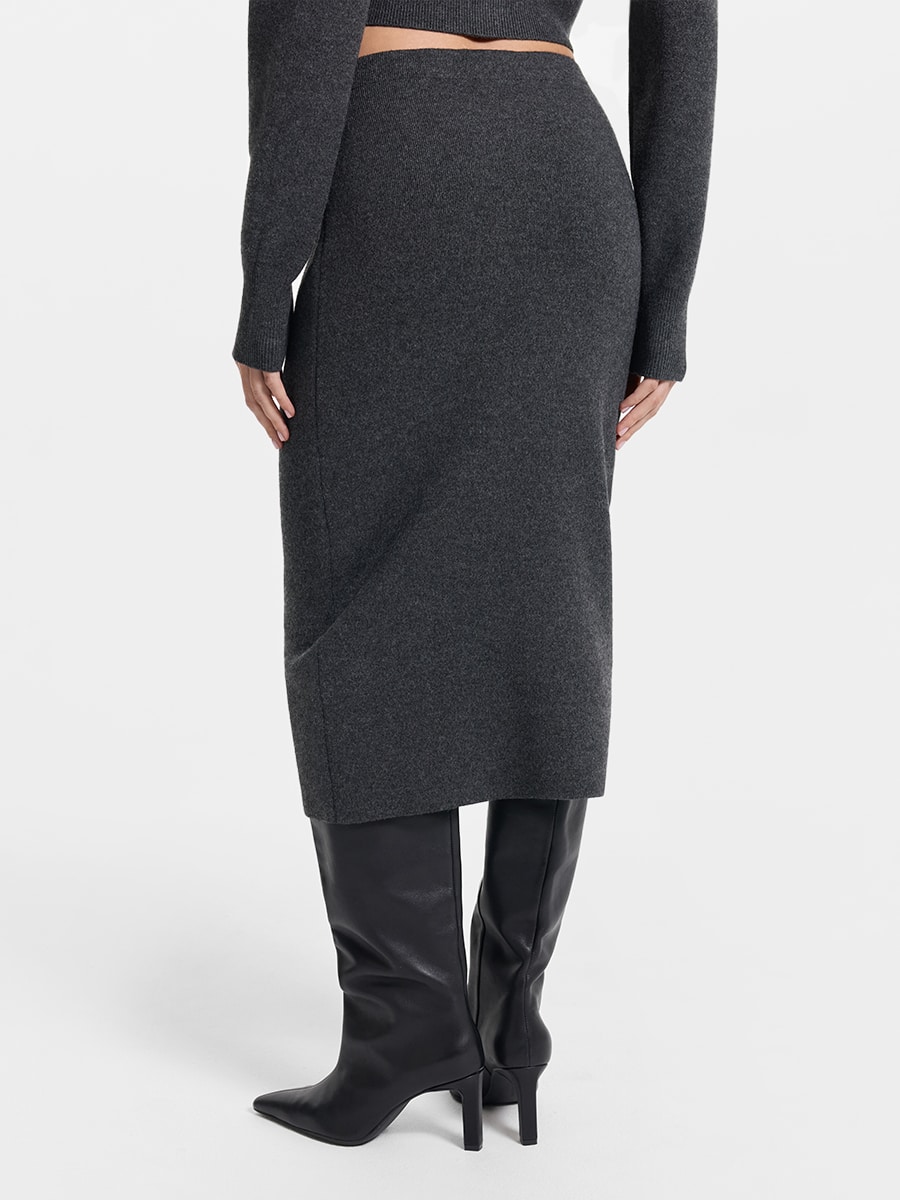 Трикотажная юбка с шерстью