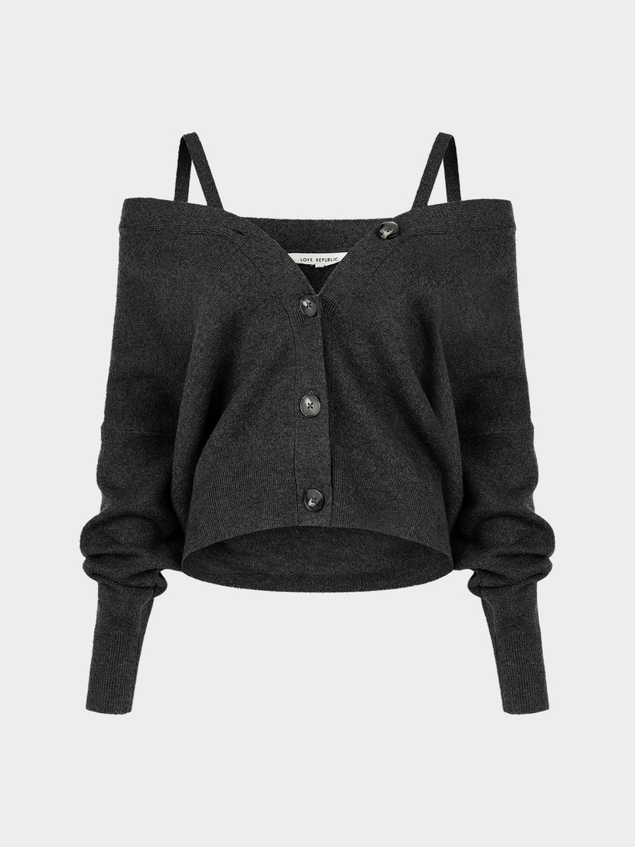 Кардиган с шерстью