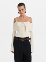 Джемпер с открытыми плечами