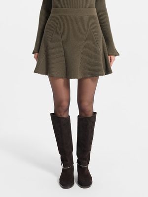 

Трикотажная юбка мини с шерстью