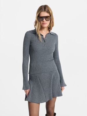 

Джемпер-поло с шерстью