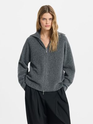 

Кардиган на молнии с шерстью