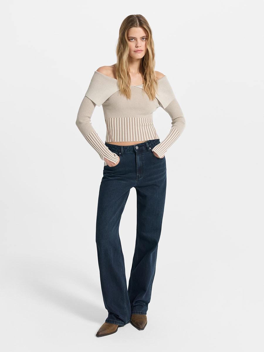 Джинсы Straight fit с высокой посадкой