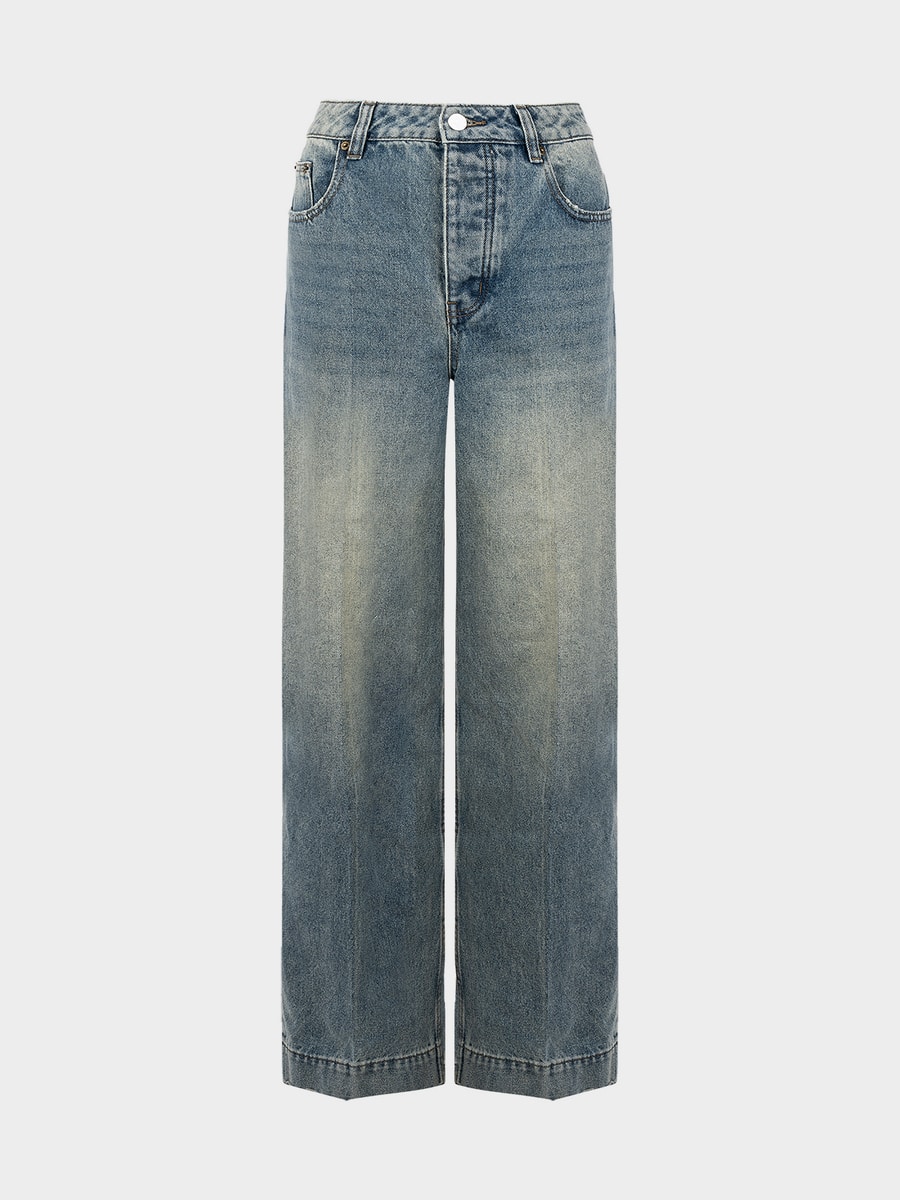 Джинсы Straight fit со средней посадкой