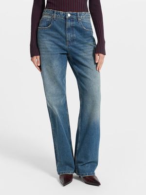 

Джинсы Straight fit с высокой посадкой