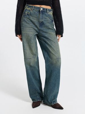 

Джинсы Relaxed fit с высокой посадкой