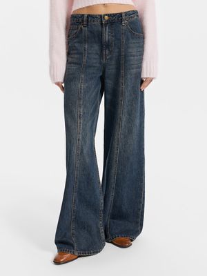 

Джинсы Wide leg со средней посадкой