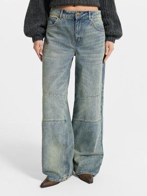 

Джинсы Wide leg со средней посадкой