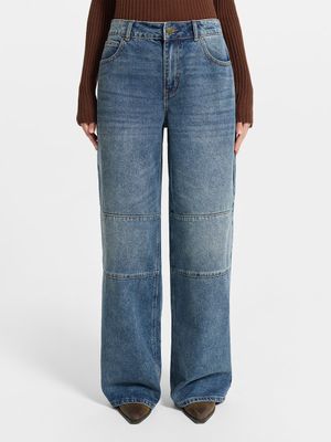 

Джинсы Wide leg со средней посадкой