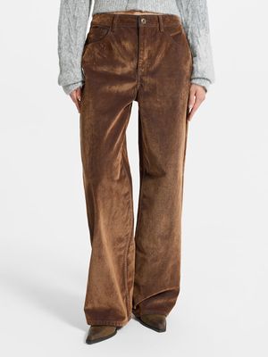 

Джинсы Straight с бархатным напылением