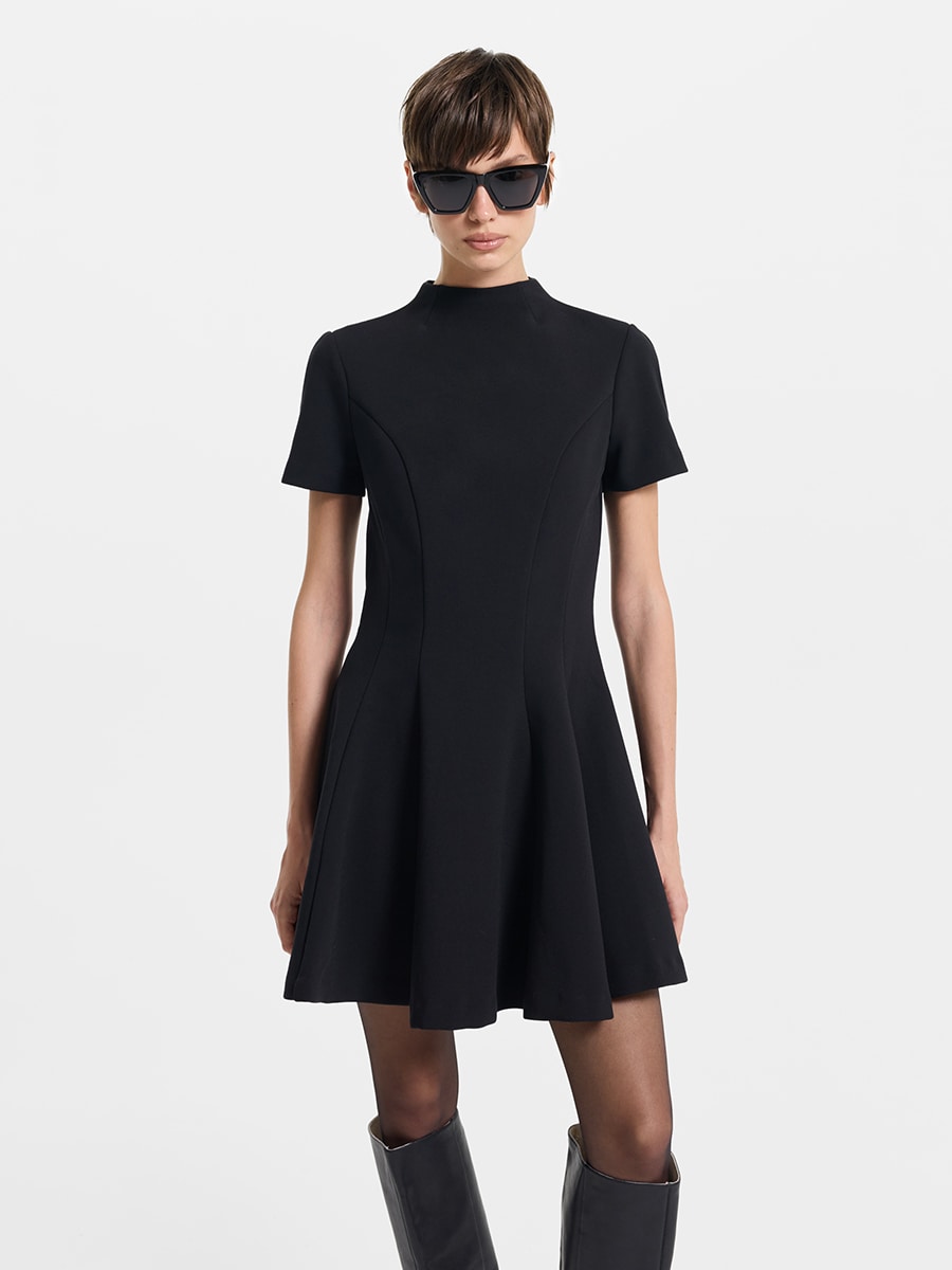 Платье мини с вискозой