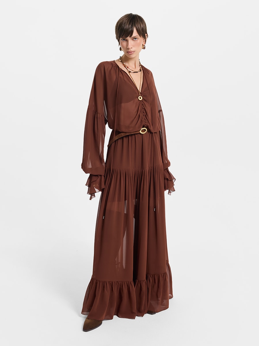 Шифоновое платье макси