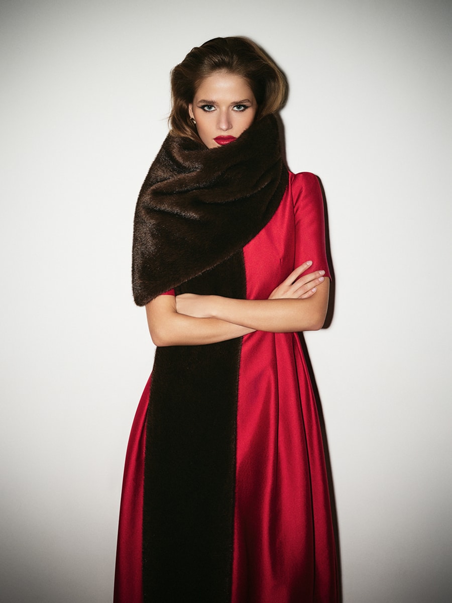 Платье макси из вискозы