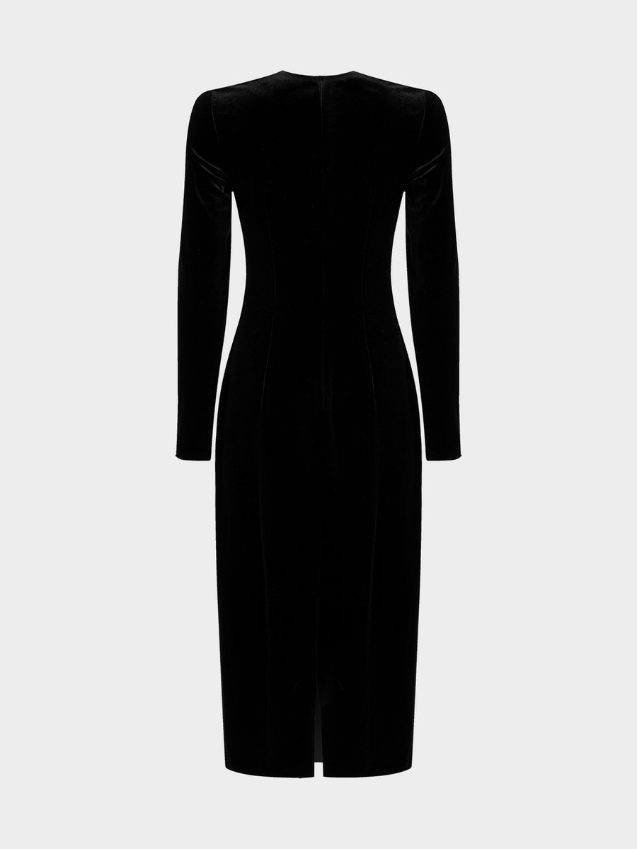 Бархатное платье миди