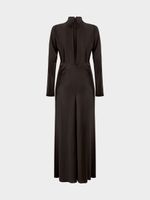 Атласное платье миди