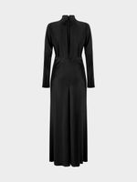 Атласное платье миди