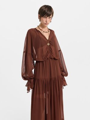 Шифоновое платье макси