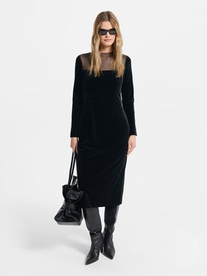 

Бархатное платье миди