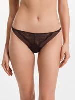 Трусы-стринги из кружева и сетки