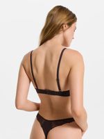 Трусы-стринги из кружева и сетки