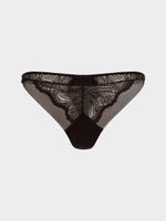 Трусы-стринги из кружева и сетки