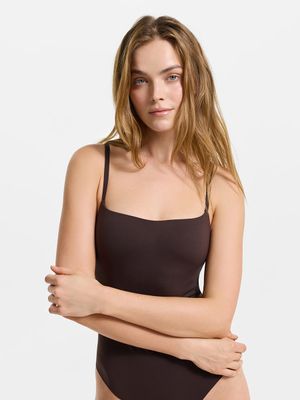 

Боди на бретелях из микрофибры