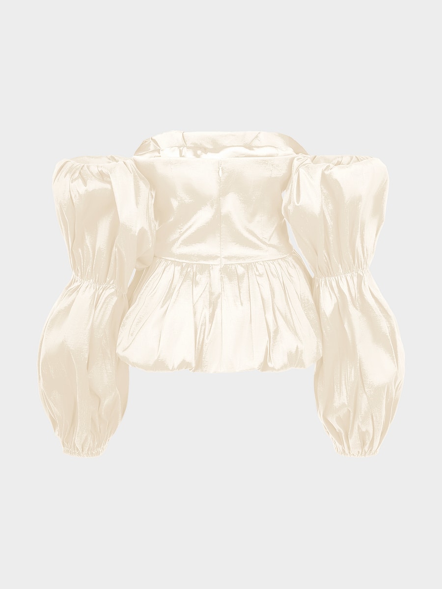 Топ с объемными рукавами