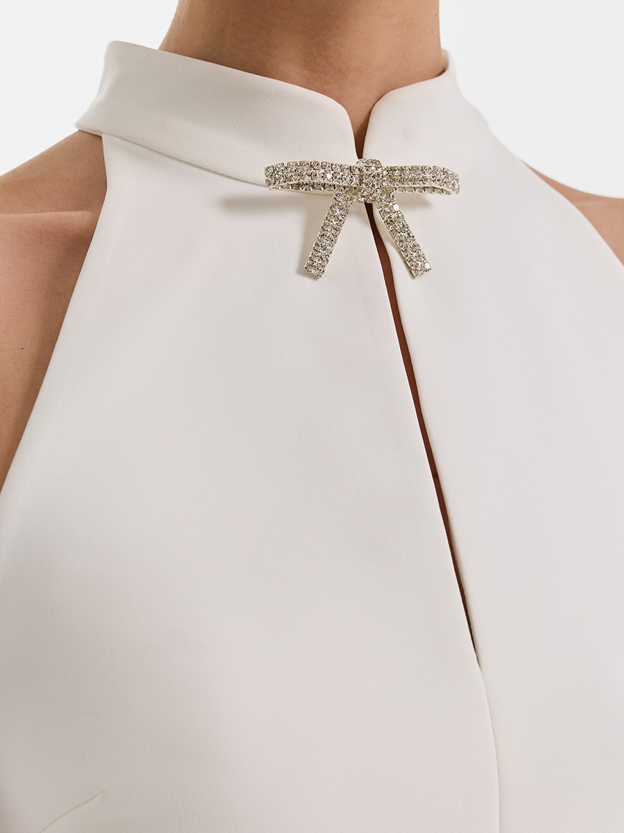 Топ с брошью-бантом 5452013315-60