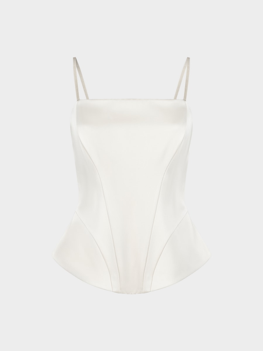 Корсетный топ из сатина