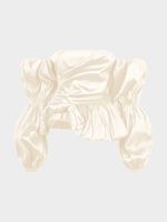 Топ с объемными рукавами