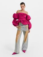 Топ с объемными рукавами