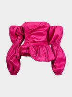 Топ с объемными рукавами