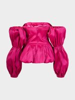 Топ с объемными рукавами