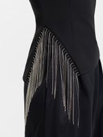 Топ с бахромой из страз