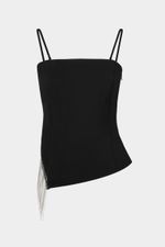 Топ с бахромой из страз