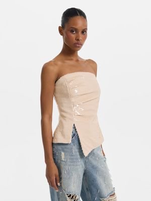 Топ-бандо с пайетками