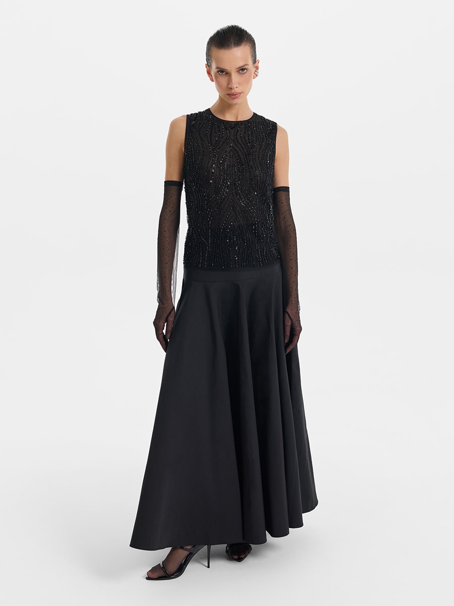 Топ с бисером и пайетками