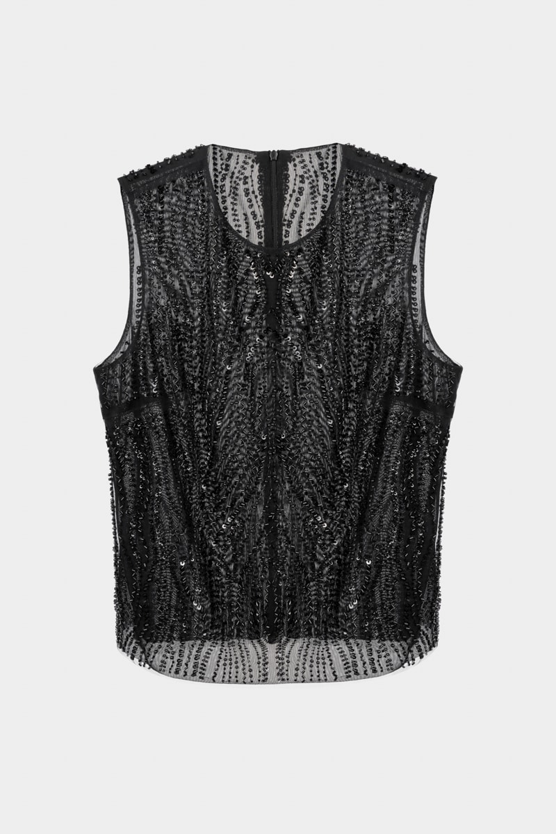 Топ с бисером и пайетками