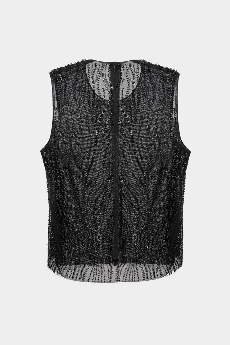 Топ с бисером и пайетками