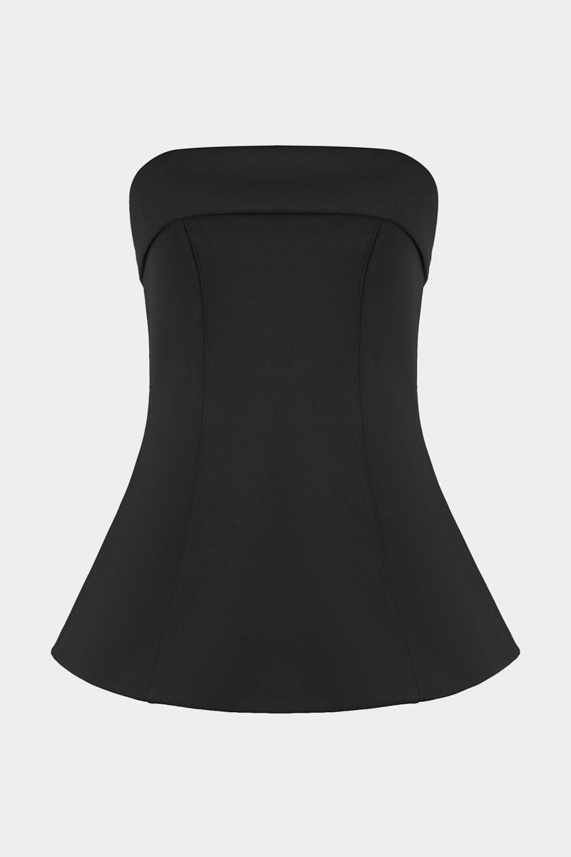 Сатиновый топ с баской