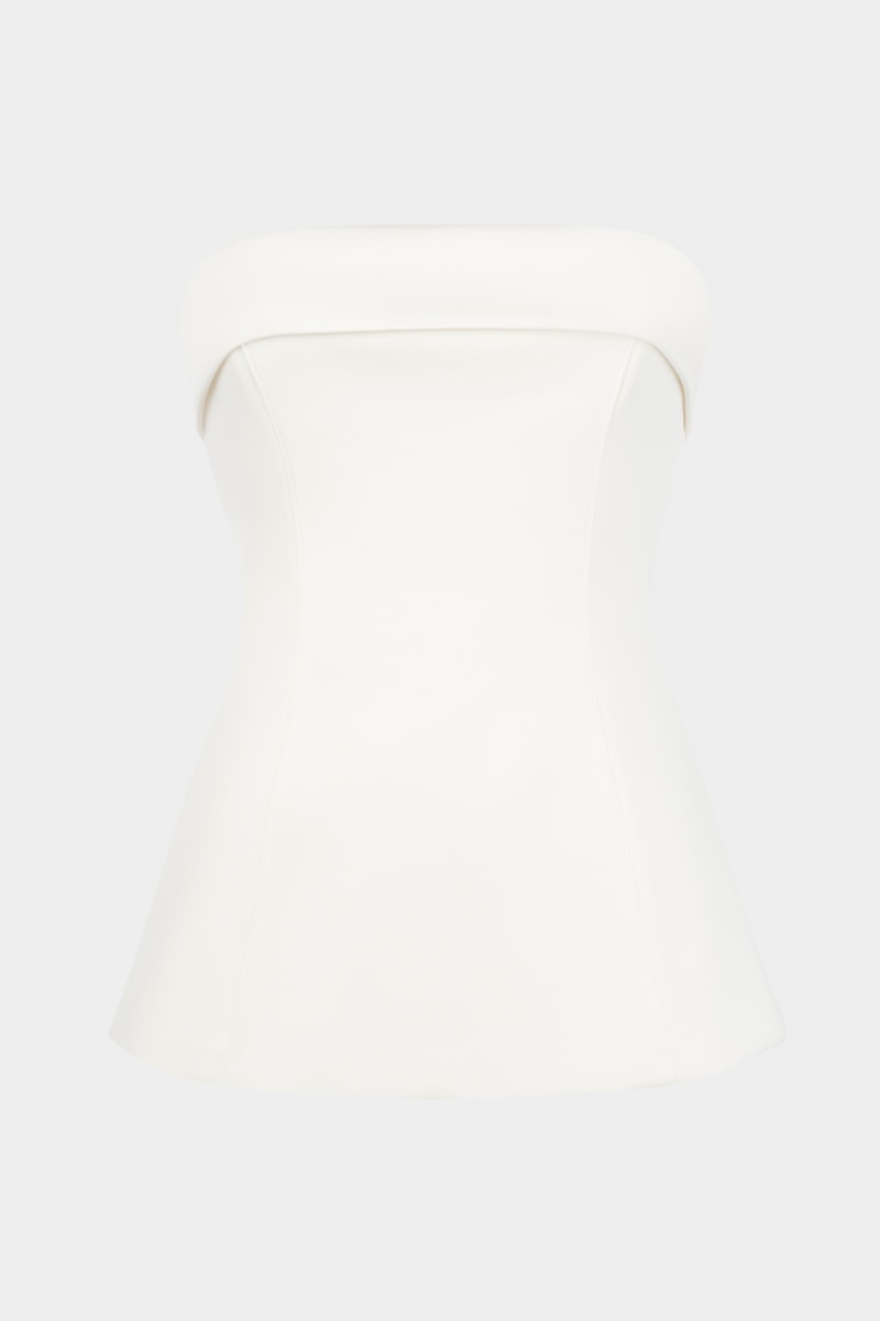 Сатиновый топ с баской