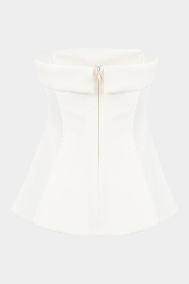 Сатиновый топ с баской